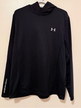 Under Armour Black ColdGear Hooded Performance Top